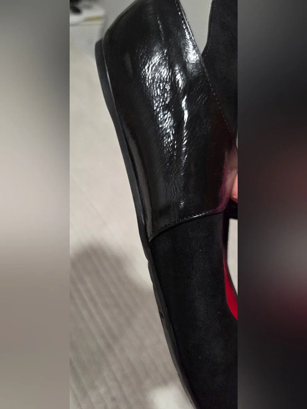 PAS DE ROUGE SILVIA SLING BACK WEDGE IN NOIR